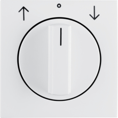 Berker 1080898900 - knopset voor bediening jaloezie / rolluik polar wit glanzend