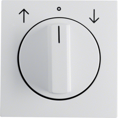 Hager 1080190900 - knopset voor bediening rolluik / jaloezie schakelaar polarwit mat