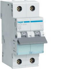 Hager MCN520E - Installatieautomaat 1p+N 20 A C-karakteristiek 6 kA