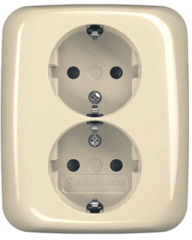 Busch Jaeger 2TKA00003899 - wcd randaarde dubbel kinderveilig inbouw si creme