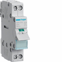 Hager SBN216 - Modulaire lastscheider 2-polig 16 A, grijze tuimel