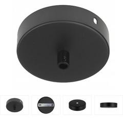 Bailey 139701 - plafondkap metaal zwart diameter 100mm