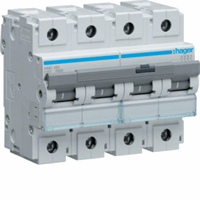 Hager HMC480 - Installatieautomaat 4-polig 80 A C-karakteristiek 15 kA