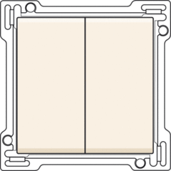 Niko 100-61505 - wipplaat serie creme