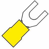 Klemko 101110 - geïsoleerde vorkkabelschoen m5 voor 4,0-6,0 mm² doos 100 stuks