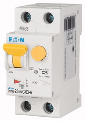 Eaton 236709 - aardlekautomaat pkn6-25/1n/c/03 c-kar. 25a 300ma