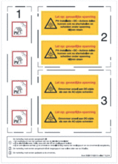 Pro-Install 10000994 - pv + nen1010 sticker pvc 1 vel met 4 x kleine sticker 4x grote sticker