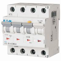 Eaton 120664 - aardlekautomaat (rcbo) mrb6, c-kar., 16a, 100ma, 4p incl. nee, 6 ka