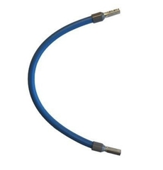 Draadbrug 4mm2 blauw lengte 270mm voorzien van 2 aderhulzen