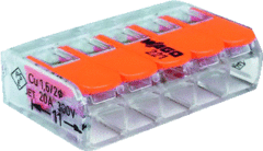 Wago 221-415 - verbindingsklem 5x2.5mm2 transparant prijs per stuk