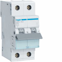 Hager MBN516E - Installatieautomaat 1p+N 16 A B-karakteristiek 6 kA
