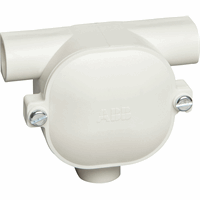 ABB Installatiedozen en -kasten 1SPA007100F9630 - T-doos 3x16 mm met deksel gerecycled kunststof