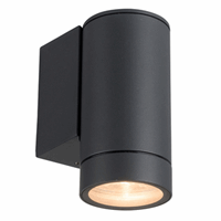 LED's light 2100568 - 1000674 - buitenlamp zonder lichtbron - muurlamp messina - 1xgu10 ip44 - antraciet