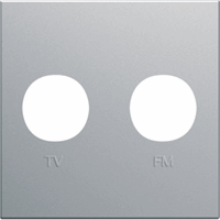 Hager - WXD253T - Gallery centraalplaat antenne, 45 mm, alulook
