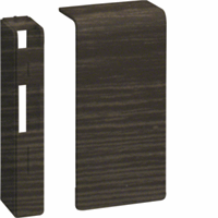 Hager SL200806D6 - SL, eindstuk L/R voor goot 80 mm hoog, sucupira