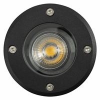 KS Verlichting 7351D4 - Grondspot Rond 11 Zwart GU10 Grondspot Buiten Zwart - Kunststof
