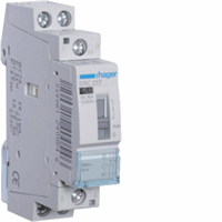 Hager ERC217 - Magneetschakelaar 16 A met handbediening, 2 verbreek, 230 V AC 50 Hz