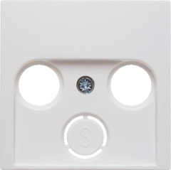 Berker 12031909 - centraalplaat antenne wcd radio tv polar wit mat s1/b