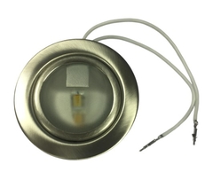 Cabinet meubelspot metaal 12V inclusief led 1,2W g4 + 200 cm snoer (let op gatmaat 57mm)