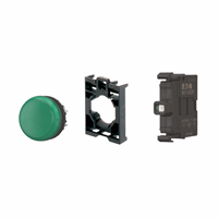 Eaton 110927 - Signaallampen, vlak, groen, LED, groen, frontbevestiging, 12-30VAC/DC,