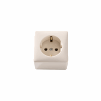 Martin Kaiser 703/ws - MK opbouw wandcontactdoos enkelvoudig randaarde wit