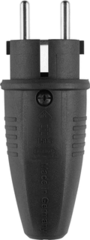 ABL Connectivity 100000039 - original stekker, schuko & frans/belgisch, rubber (tpe), zwart, ip44,