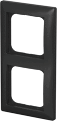 Busch Jaeger 2CKA001725A1569 - afdekraam 2-voudig Balance mat zwart 1922-915