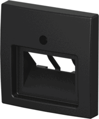 Busch Jaeger 2CKA001753A0216 - centraalplaat RJ45 wandcontactdoos 2-voudig Balance SI zwart mat (1803-02-915)