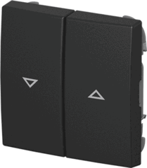 Busch Jaeger 2CKA001713A0203 - schakelwip voor jaloezieschakelaar Balance SI zwart mat (2504-915)