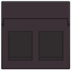 Niko 124-65200 - Centraalplaat data 2x RJ, dark brown coated