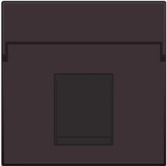 Niko 124-65100 - Centraalplaat data 1x RJ, dark brown coated
