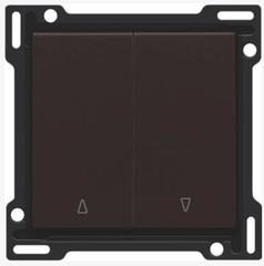 Niko 124-65914 - Afwerkingsset voor tweevoudige rolluikdrukknop, dark brown coated