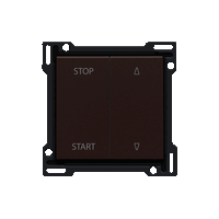 Niko 124-65905 - Afwerkingsset voor elektrisch gescheiden rolluikschakelaar, dark brown