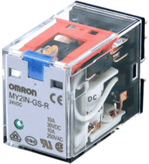 Omron MY4INGSRDC24BYO - My4 5736b - relais insteek 14-polig, 4pdt, 6a 24V dc mechanische & led-indicatoren, v