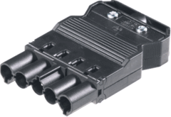 Wieland 92.954.4053.1 - gst18i5 kabelsteker male zwart schroef