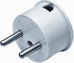 Kaiser Martin 599/KWS - contactstop 2-polig 10a haaks wit zonder randaarde