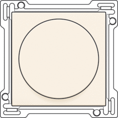 Niko 100-31000 - dimmer inzetplaat + knop creme