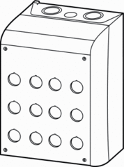 Eaton 222688 - kast opbouw ledig m22-i12 zwart/grijs