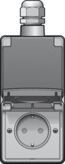 Niko 700-37842 - wd wcd 2-voudig randaarde vertikaal schroefklem hydro (compleet bedraad met bodemdeel)