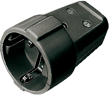 Kaiser Martin 634/SW - koppelcontactstop contrastekker randaarde 10a zwart (634s)