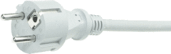 Hk Electric 517400048 - aansluitsnoer vmvl 3x2.5mm wit 3mtr