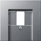 Gira 027626 - inzetplaat voor luidspekeraansluitdoos 2-voudig aluminium 55
