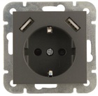 Wcd met 2xUSB 55x55mm